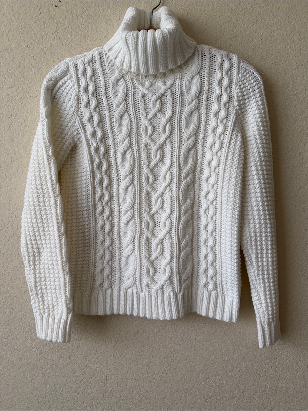 Polo by Ralph Lauren Cream Cable Turtleneck Sweater